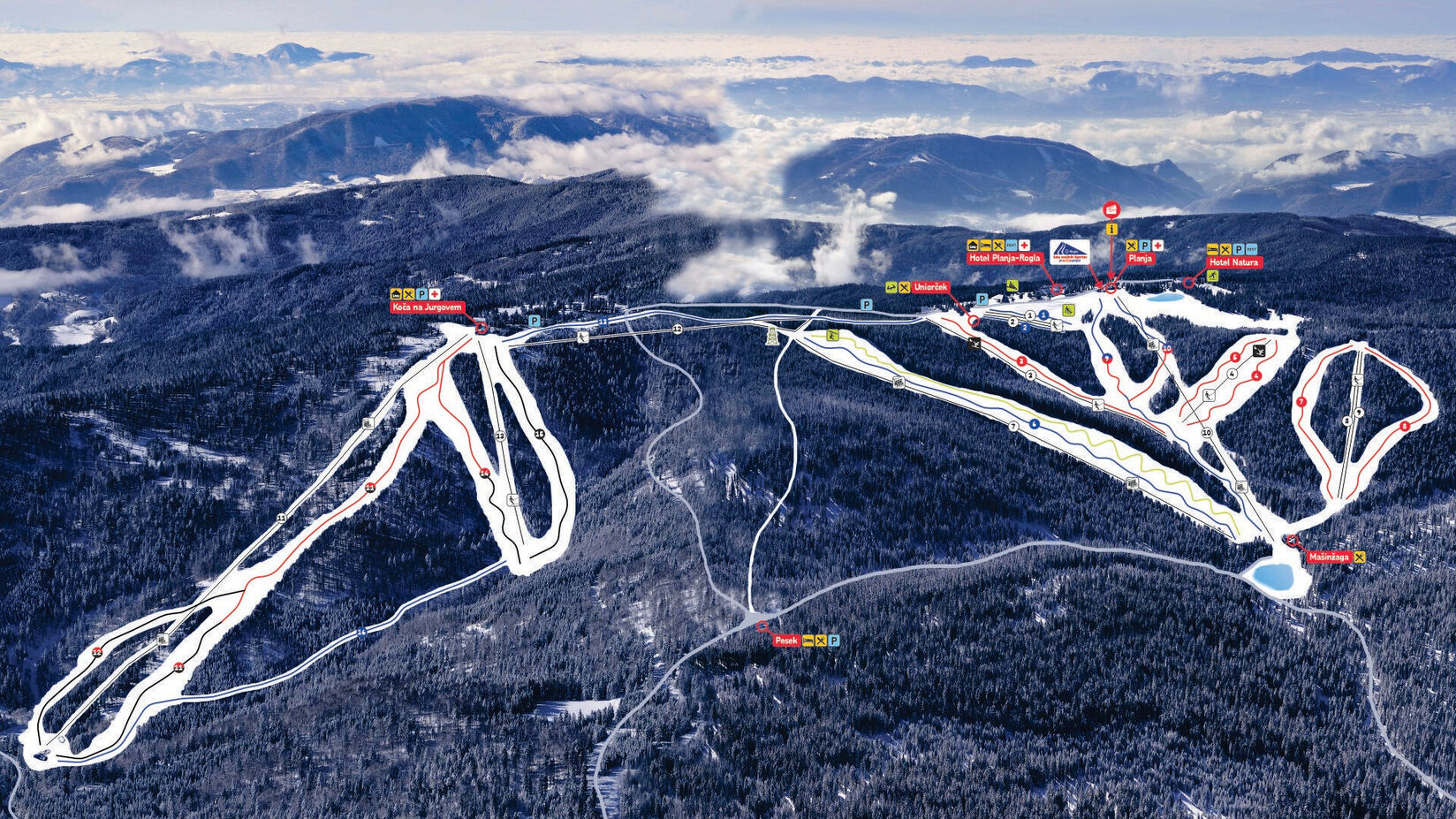 Mapa de pistas de Rogla