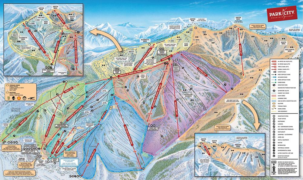 Mapa de pistas de Park City Mountain